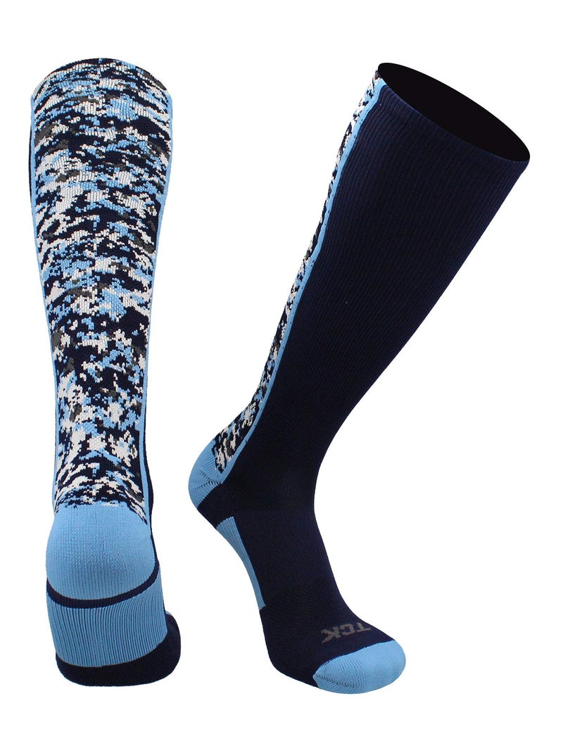 TCK Digital Camo OTC Socks (Navy/Columbia Blue, Large) - Image 1